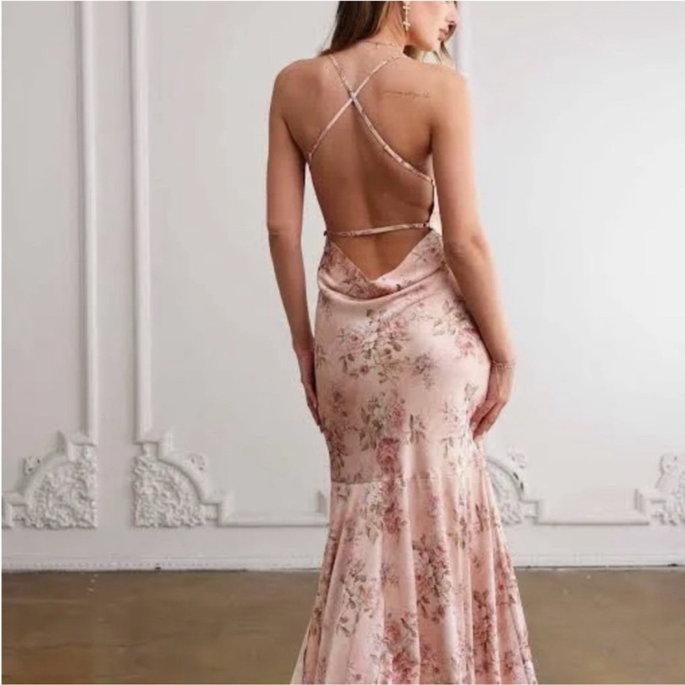 NWT V. Chapman Isla Floral Pink Maxi Dress Size 0 - Picture 3 of 8